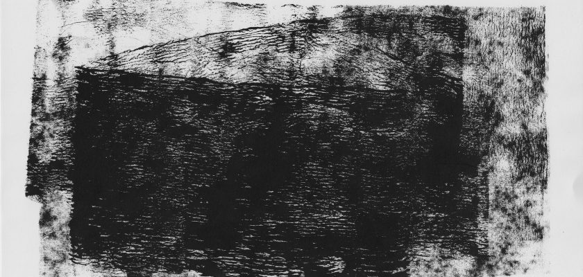 black ink on the paper