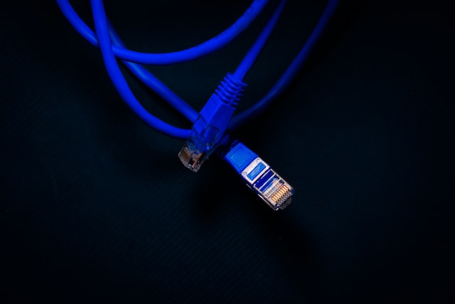 blue ethernet cable