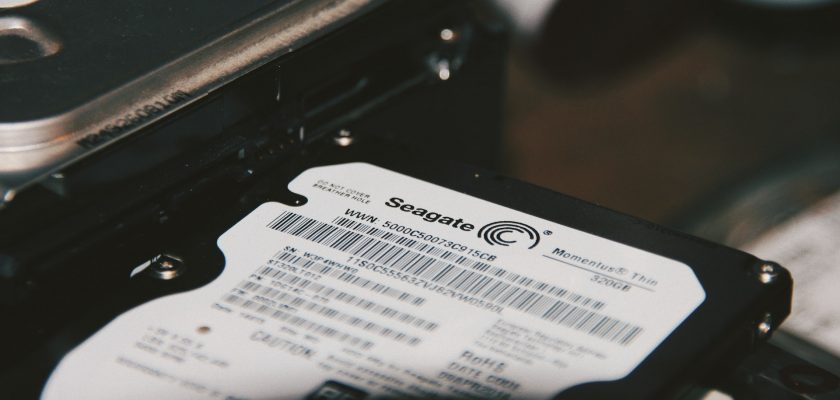 hard drives on the table