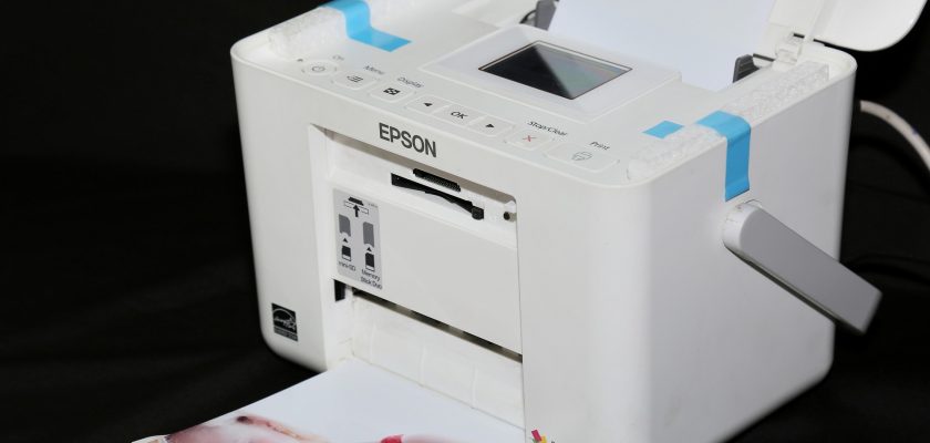 little white epson printer