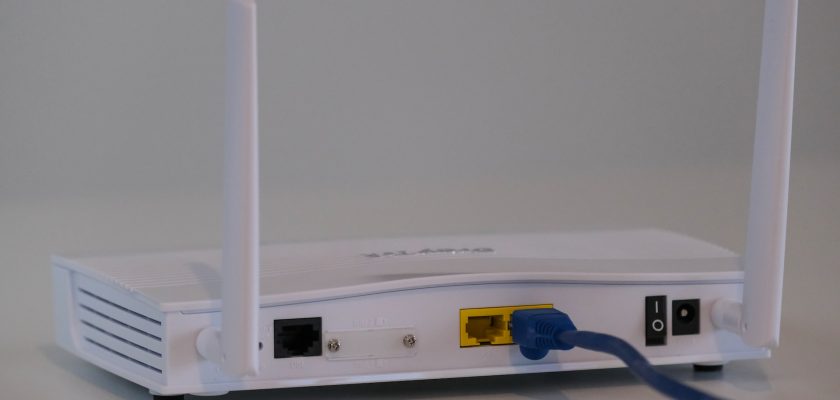 white wifi router