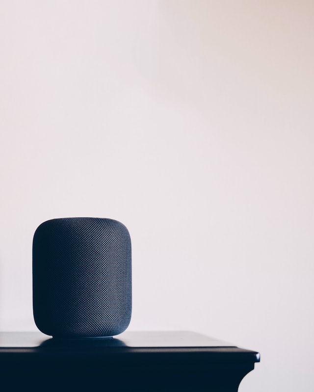 wireless speaker on the table